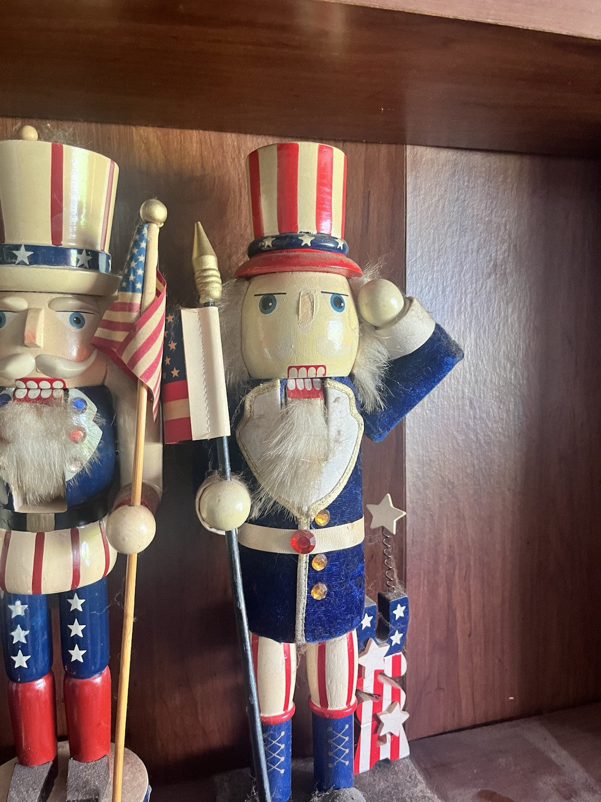 Nutcracker Christmas Decorations, USA/America Themed 3ct