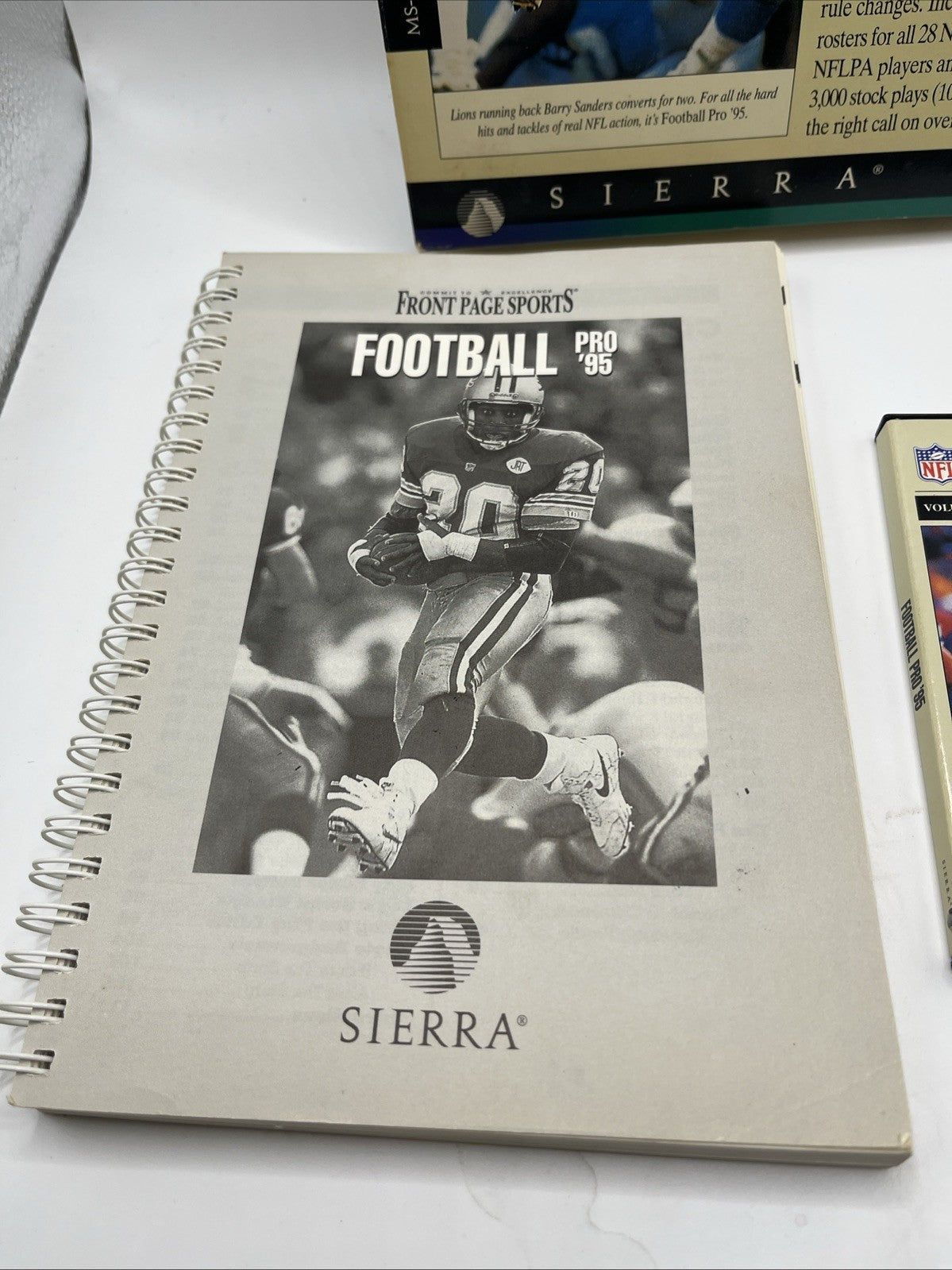 Front Page Sports NFL Football Pro 95 Big Box PC Game MS-DOS FloppyBarry Sanders