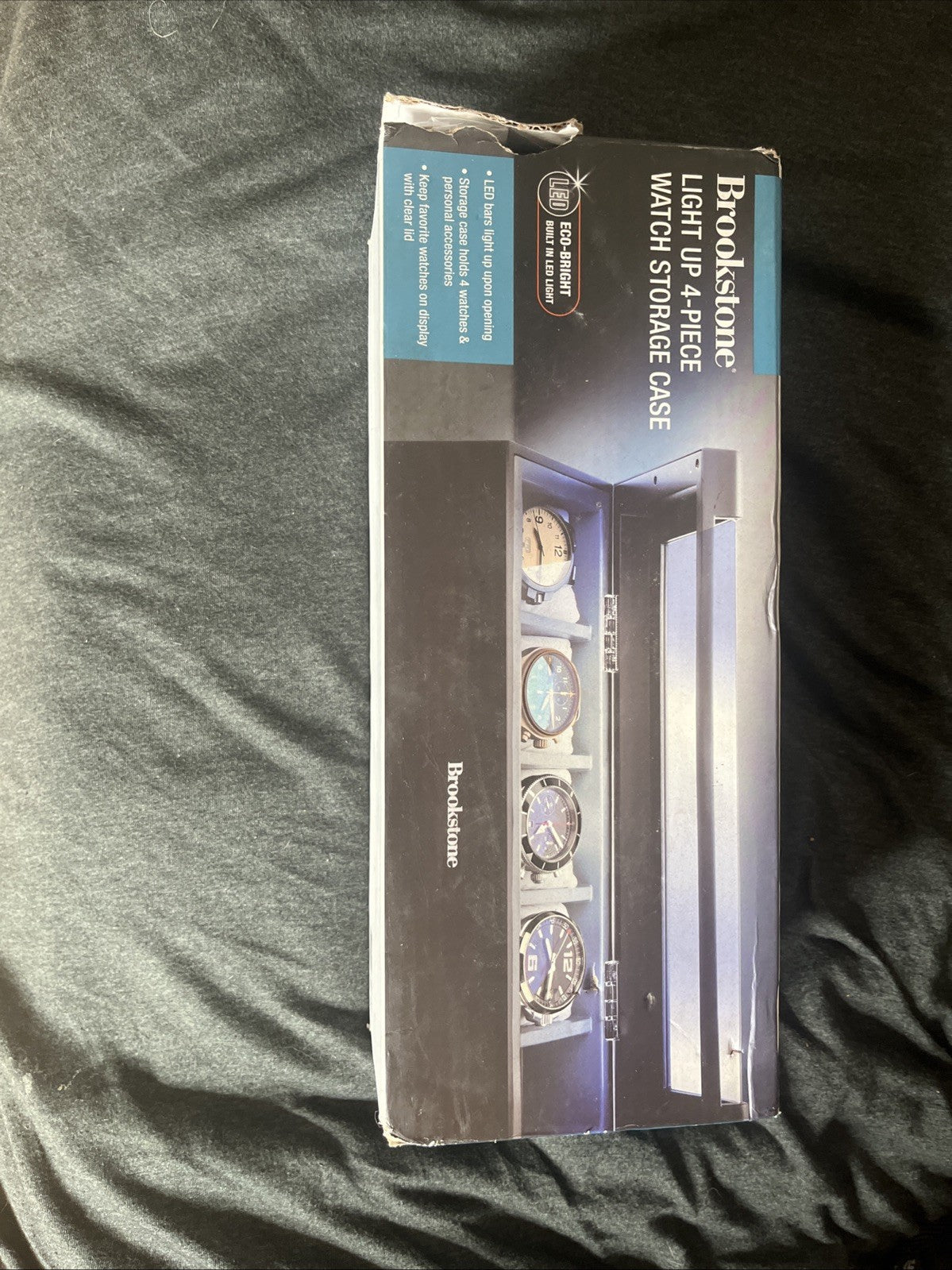 Brookstone Light Up 4-Piece Watch Storage Case