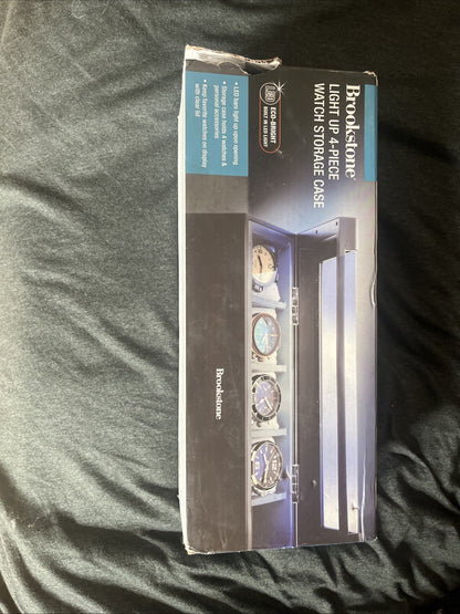 Brookstone Light Up 4-Piece Watch Storage Case