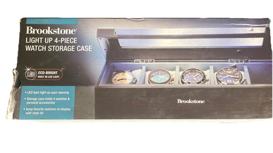 Brookstone Light Up 4-Piece Watch Storage Case