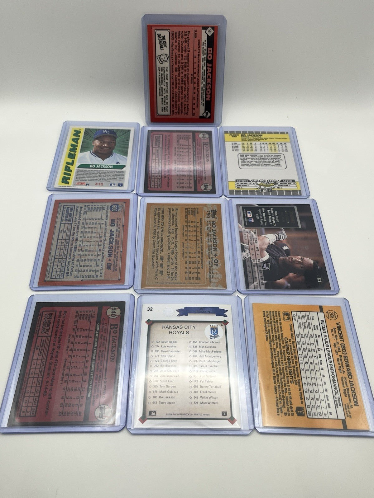 Bo Jackson Baseball Card Lot (10)