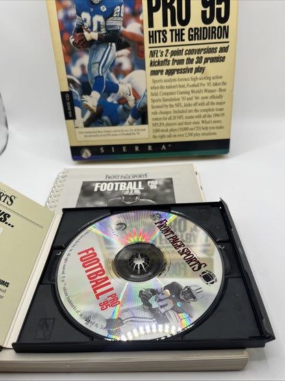 Front Page Sports NFL Football Pro 95 Big Box PC Game MS-DOS FloppyBarry Sanders