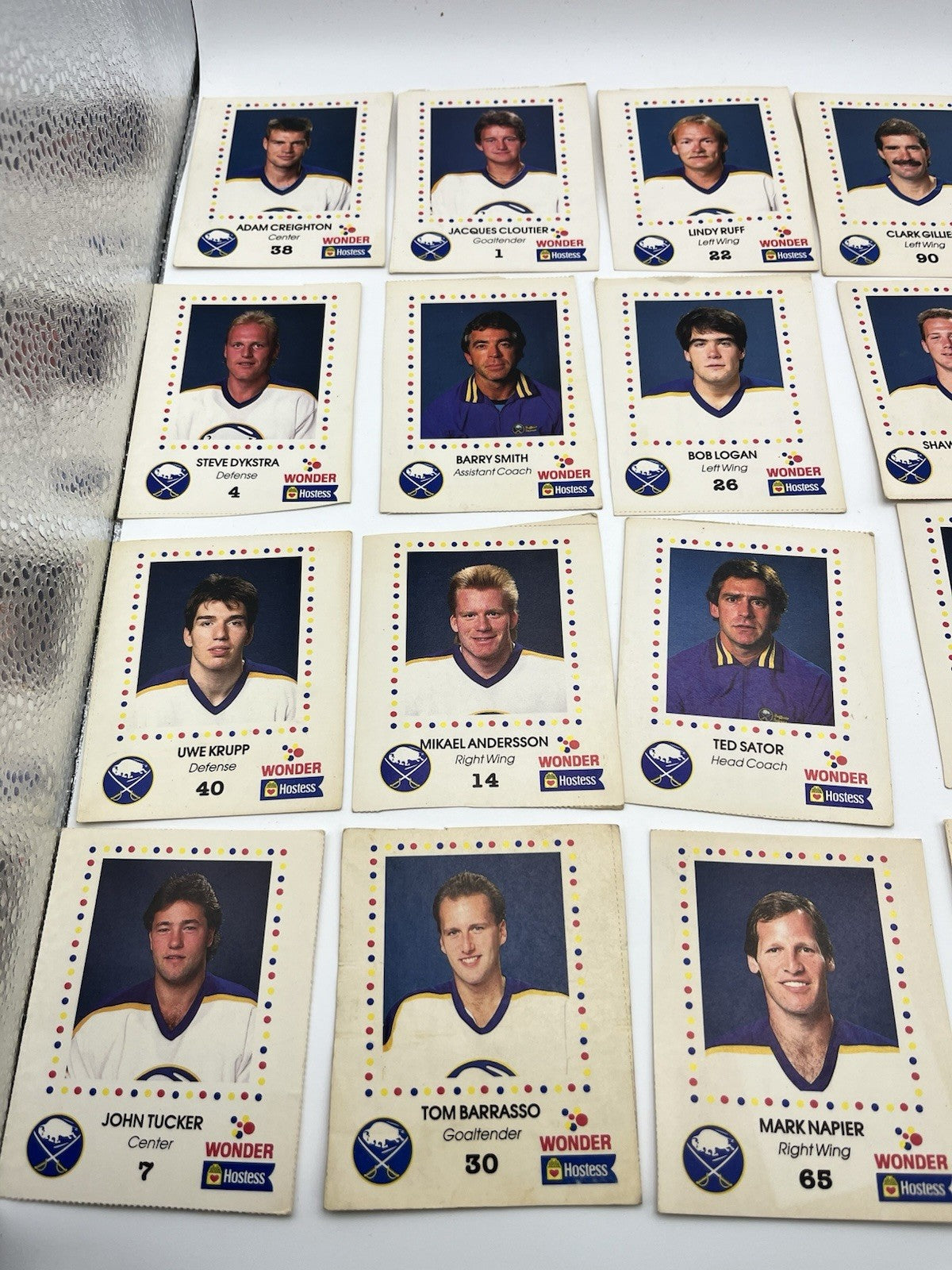 1987-88 Hostess / Wonder Bread NHL Hockey/ Buffalo Sabers Card Lot (29)