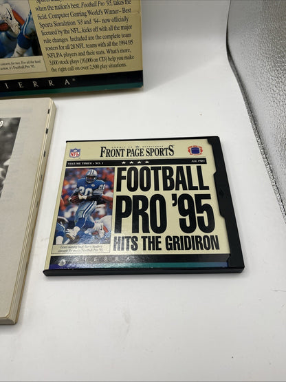 Front Page Sports NFL Football Pro 95 Big Box PC Game MS-DOS FloppyBarry Sanders