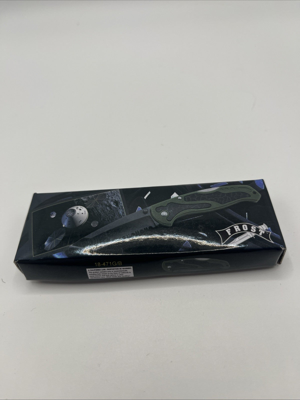 (11ct) Frost 18-471G/B 18471G/B 18471GB Tactical Folding Knife ~ Green & Black
