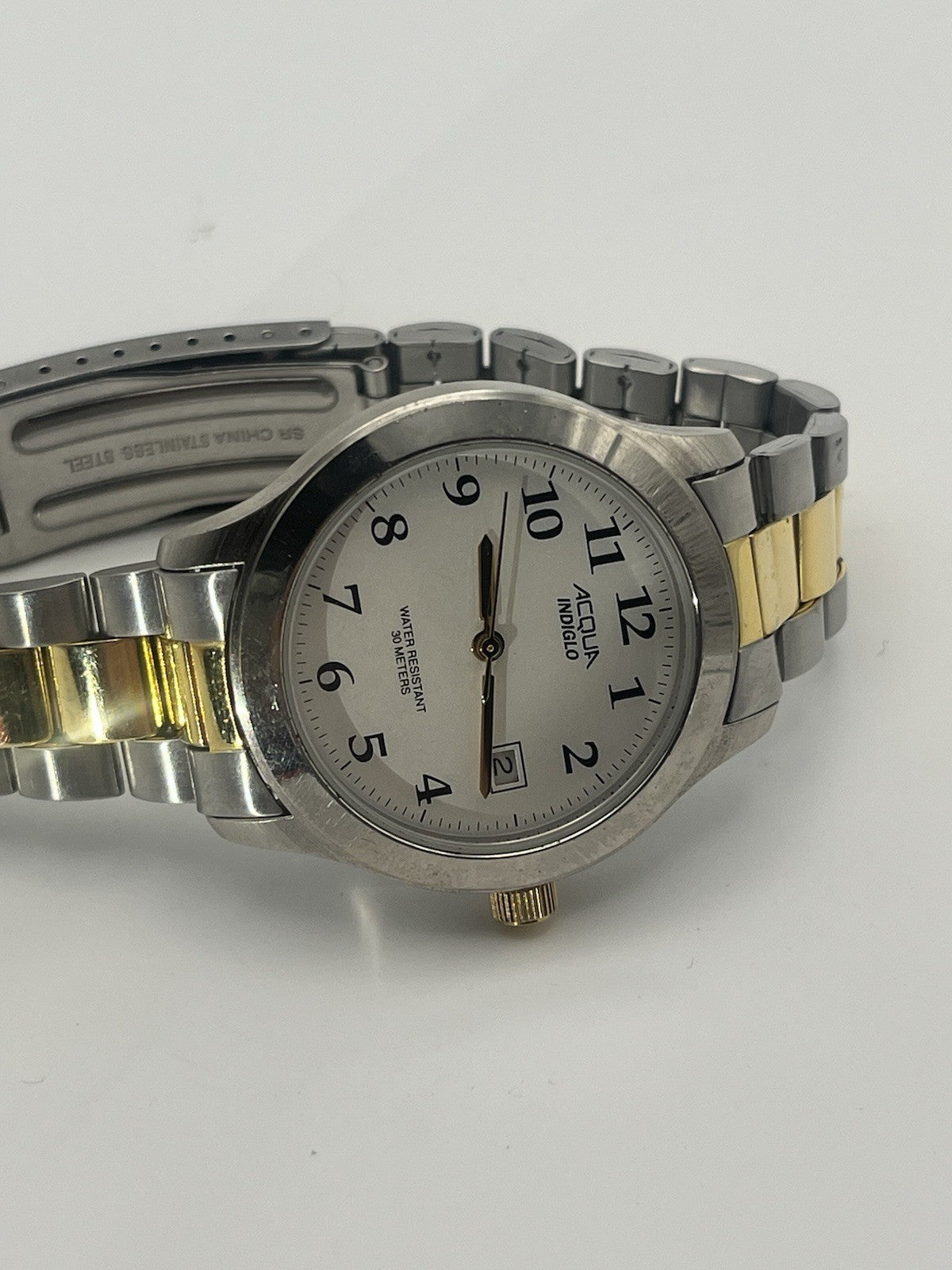 acqua indiglo watch 35mm, Stainless Steel