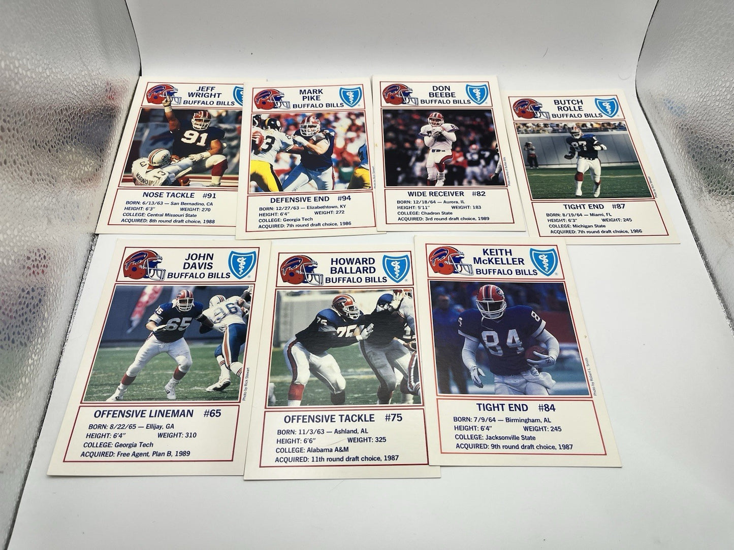 1990 POLICE SERIES BLUE SHIELD BUFFALO BILLS Card Lot (32)