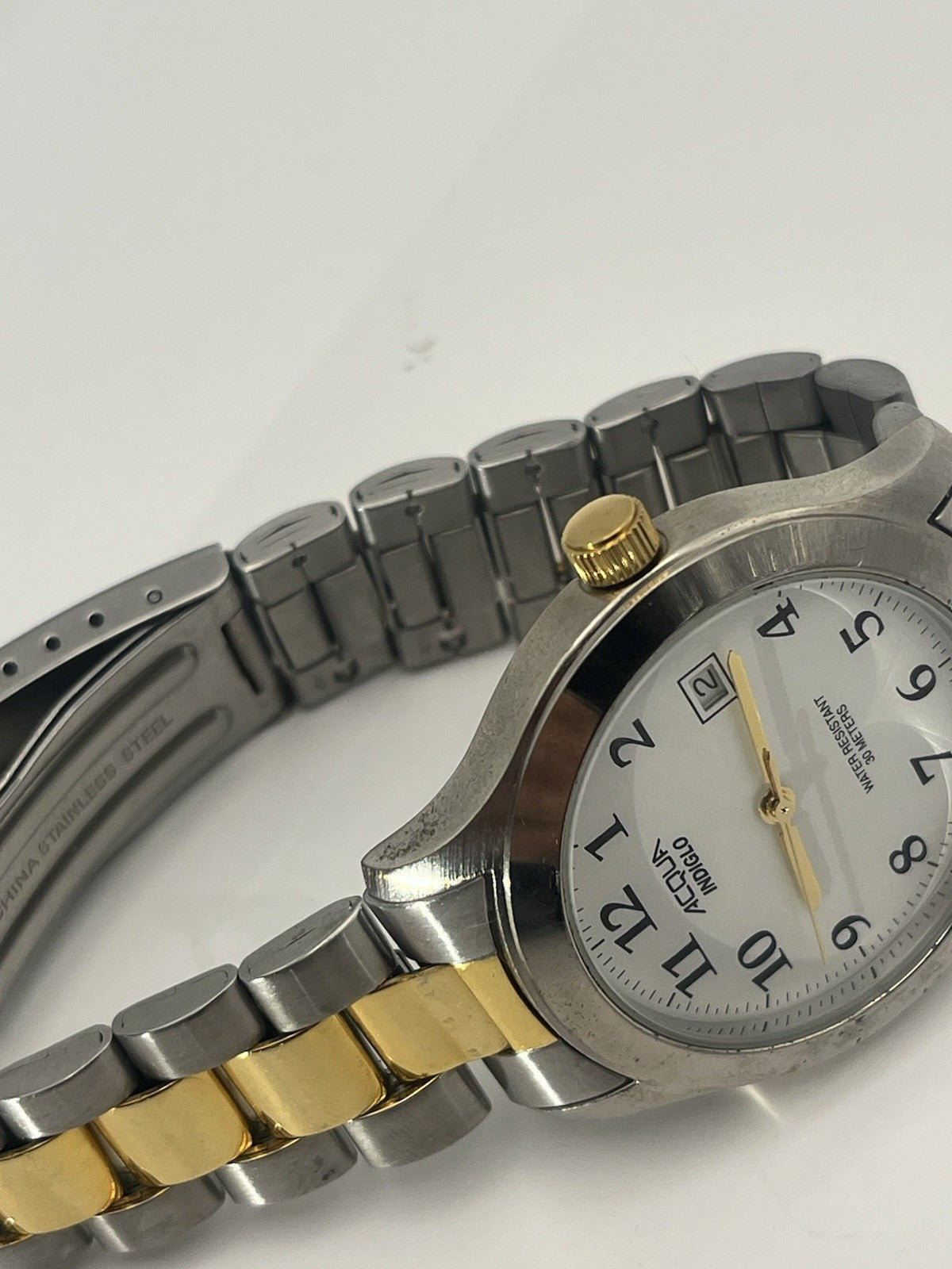 acqua indiglo watch 35mm, Stainless Steel