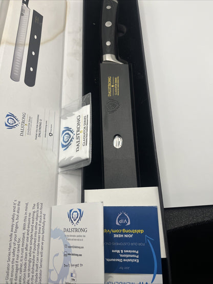 Razor Sharp 12-Inch Granton Edge Meat Carving Knife - NSF Certified Luxury Gift