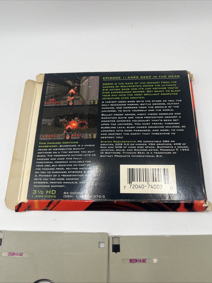 1994 Doom Ultimate 3D Virtual Reality Game Shareware (2) 3.5 Floppy Disks