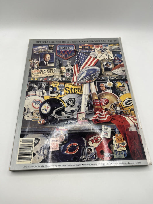 Super Bowl XXV (25) Game Program New York Giants Buffalo Bills 1991