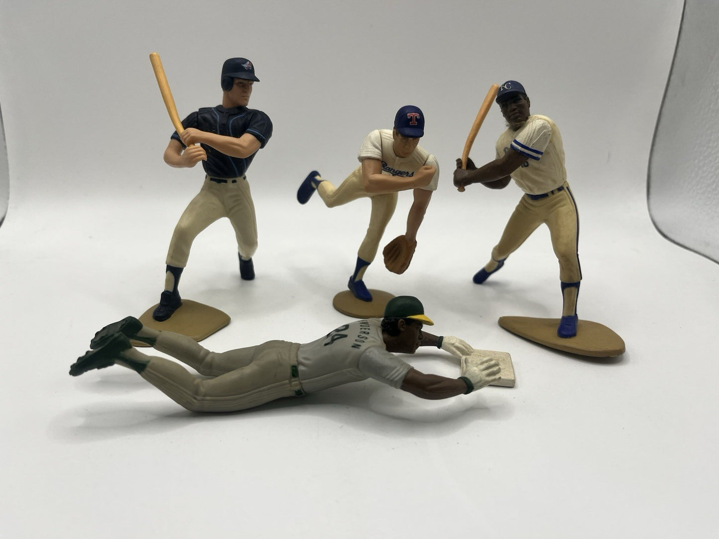 vintage mlb figurines Lot (4)-Rickey Henderson-Nolan Ryan-Bo Jackson-