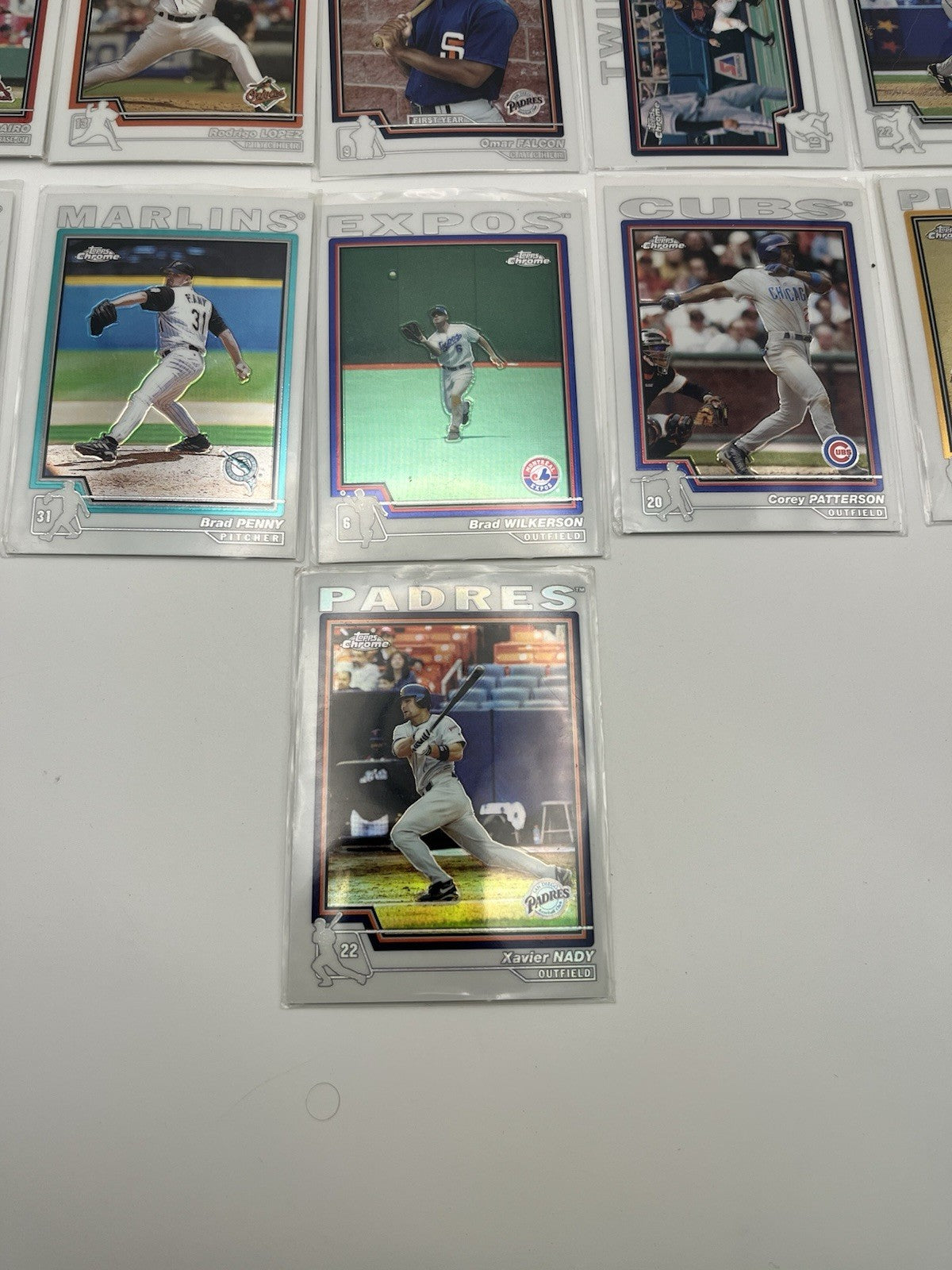 2004 TOPPS Chrome Baseball Card Lot (37)