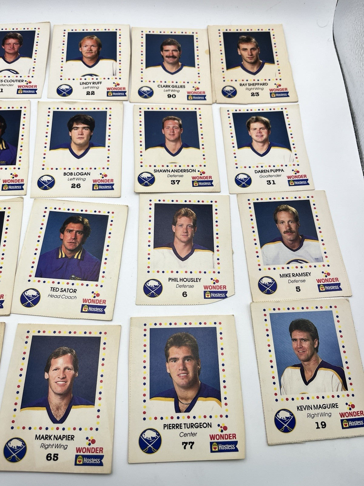 1987-88 Hostess / Wonder Bread NHL Hockey/ Buffalo Sabers Card Lot (29)