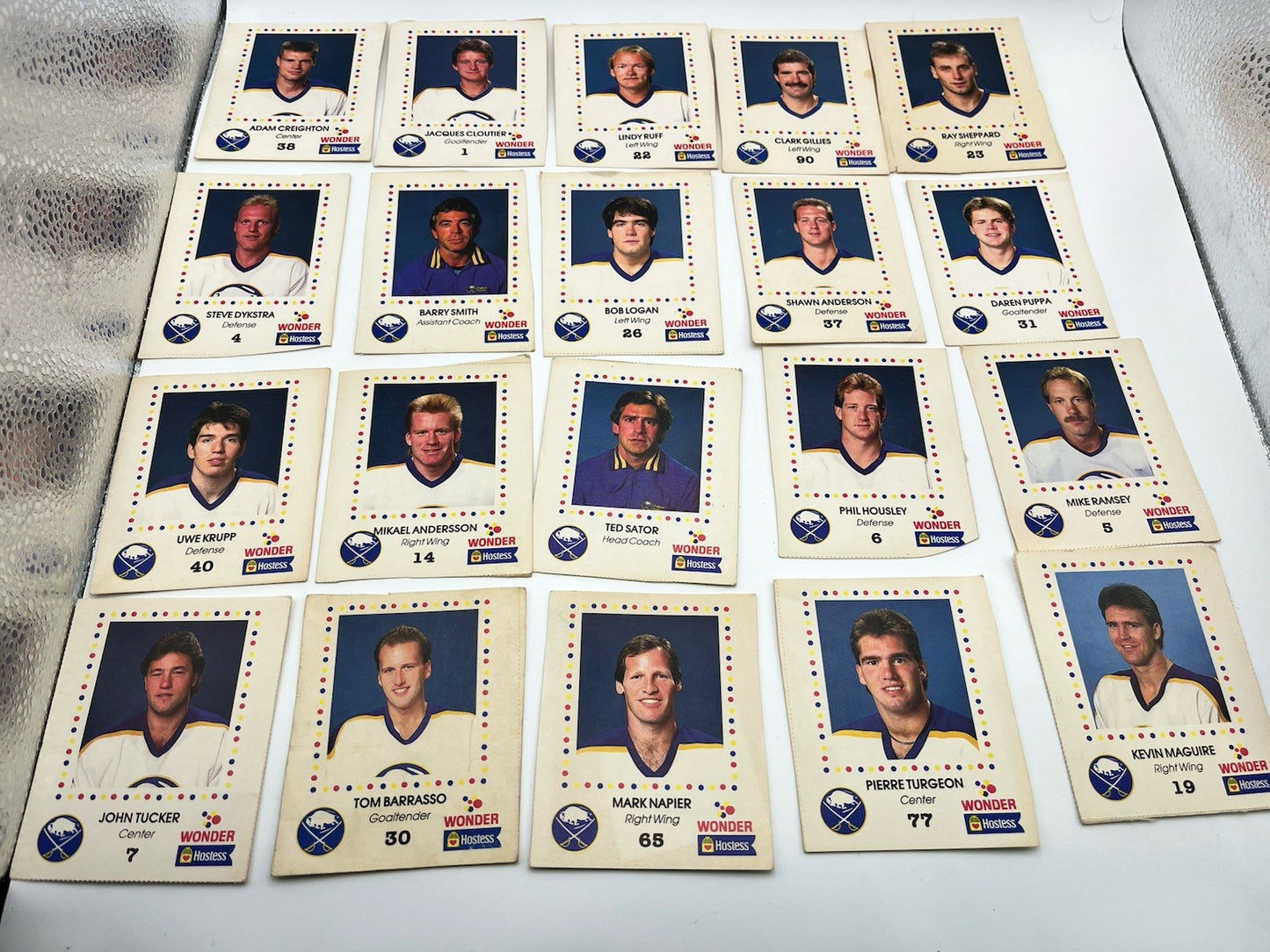 1987-88 Hostess / Wonder Bread NHL Hockey/ Buffalo Sabers Card Lot (29)