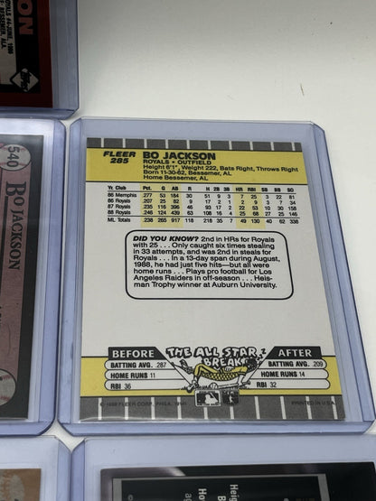 Bo Jackson Baseball Card Lot (10)