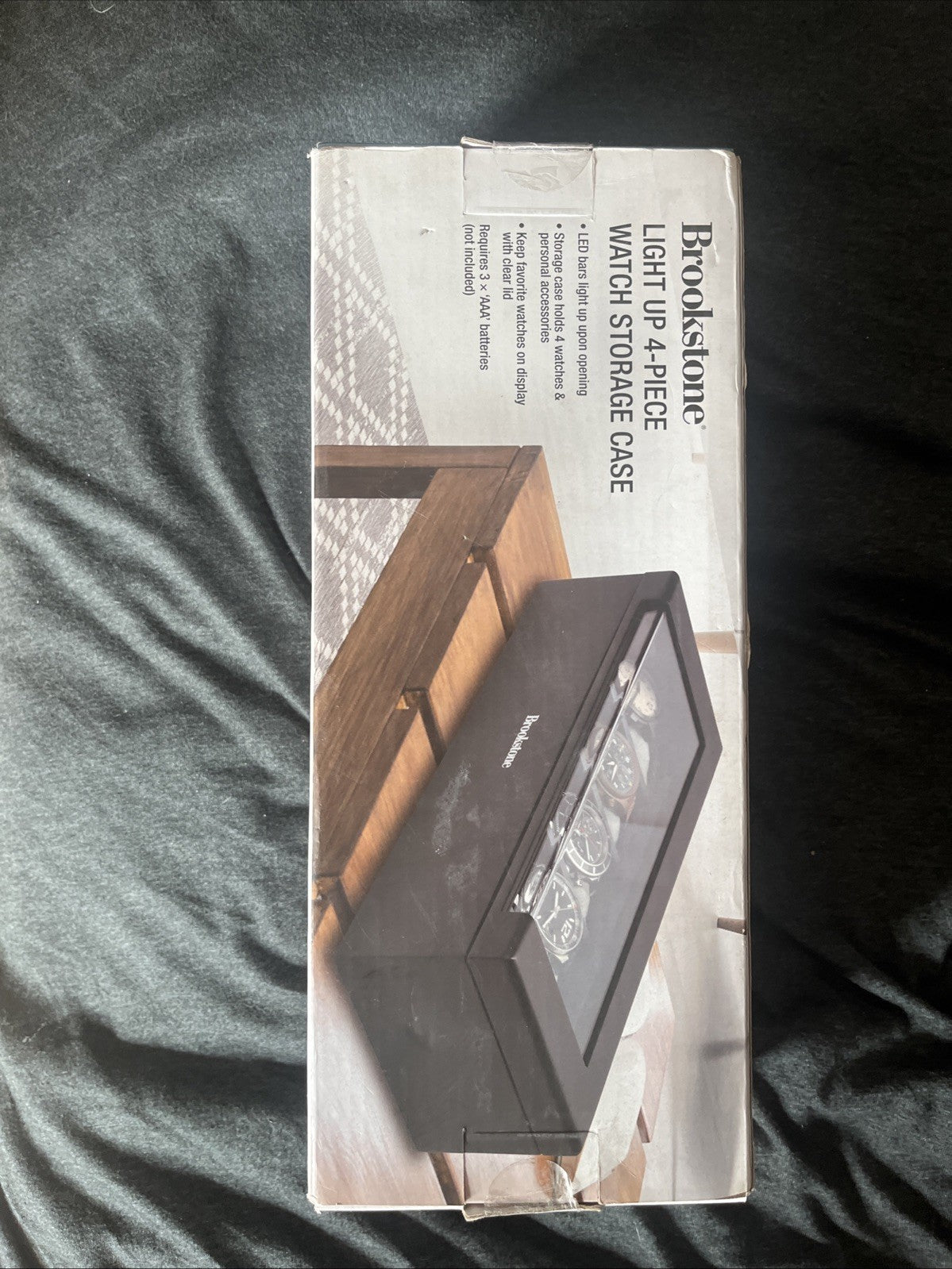 Brookstone Light Up 4-Piece Watch Storage Case