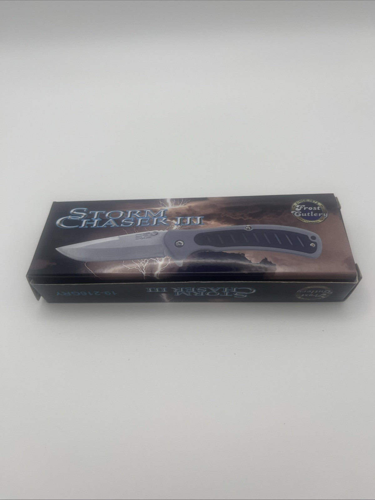 Frost Cutlery Strom Chaser III Black Gray Nylon Folding Knife Pocket Folder