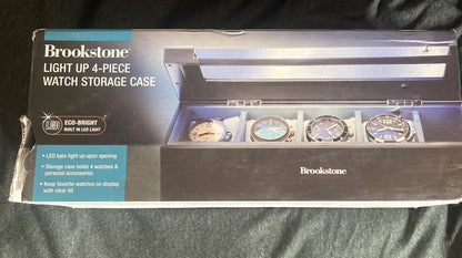 Brookstone Light Up 4-Piece Watch Storage Case
