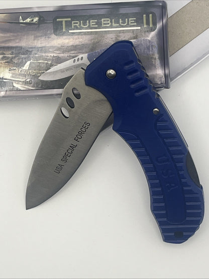 FROST CUTLERY TRUE BLUE II LOCKBACK KNIFE 18-979BL BRAND NEW FREE SHIPPING
