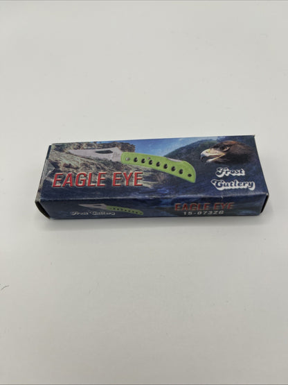 Frost Cutlery 3" Mini EAGLE EYE Green Pocket Lockback KNIFE.