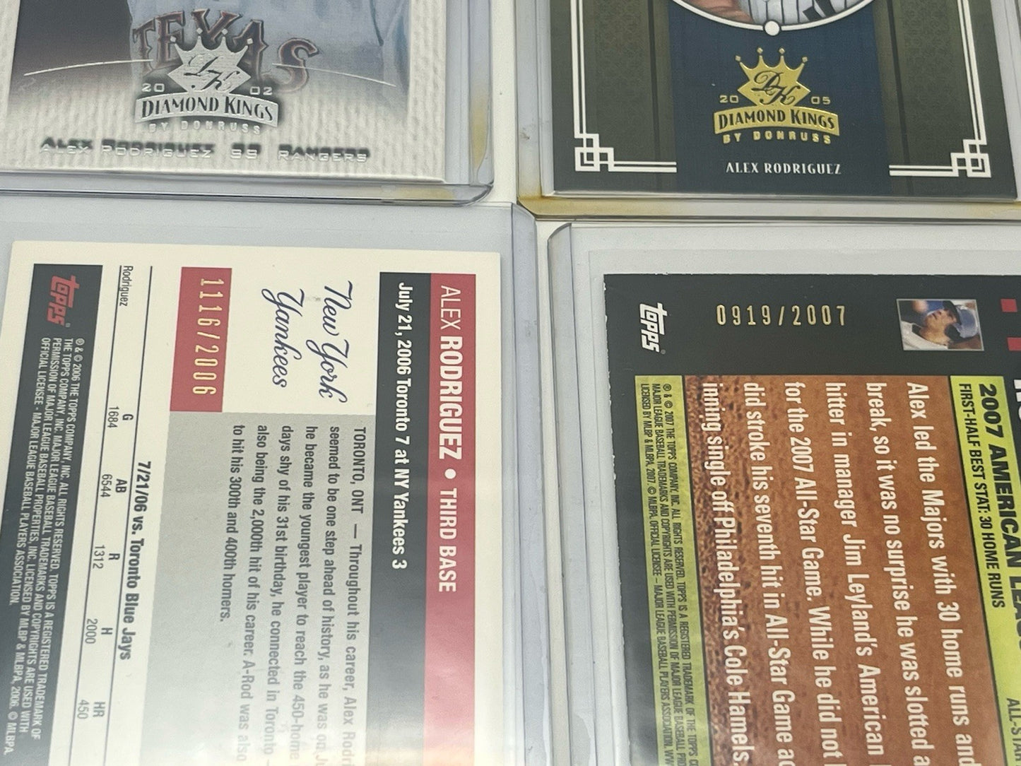 Alex Rodriguez Baseball Card Lot (164)