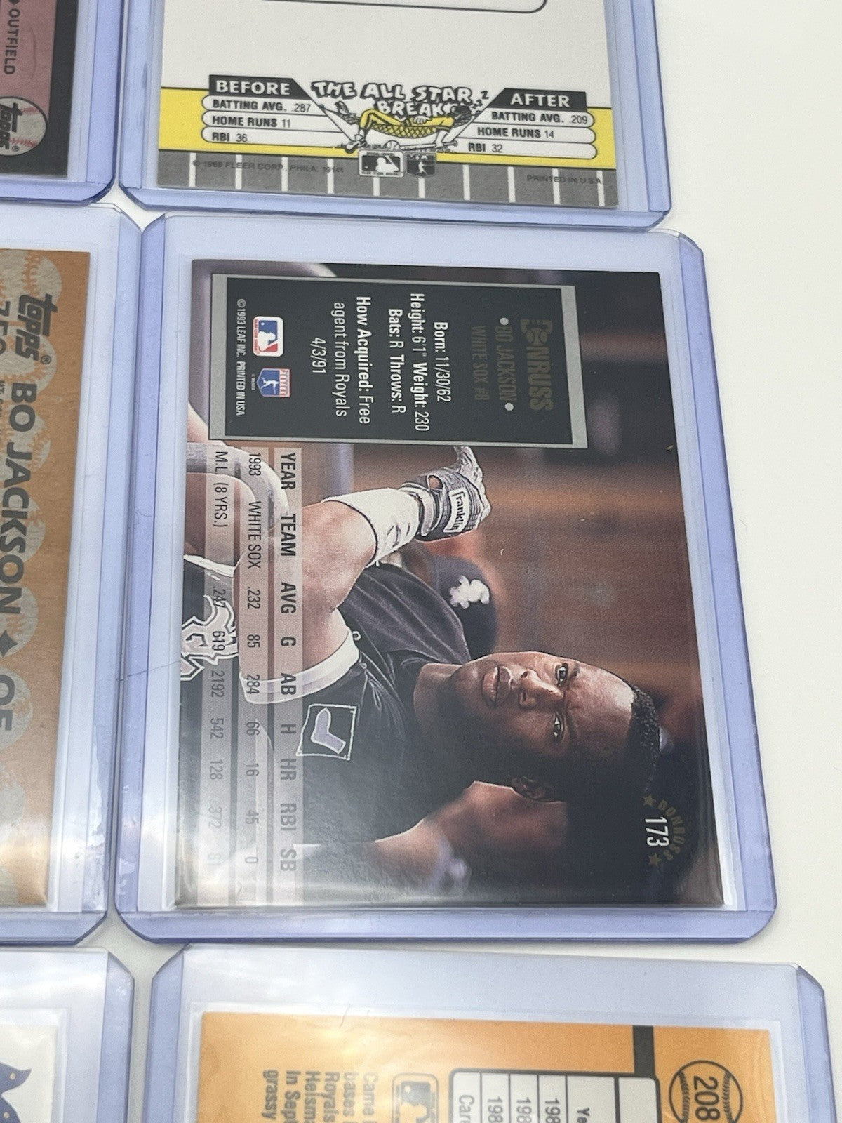 Bo Jackson Baseball Card Lot (10)