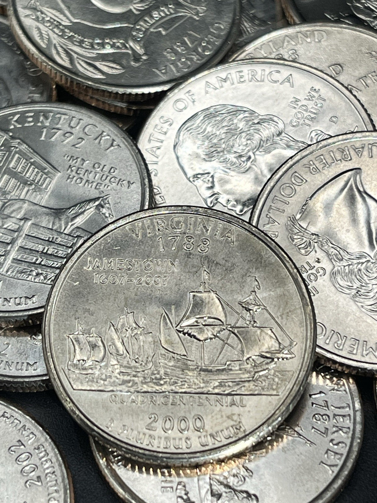 40 Quarters, All Different States, Uncirculated, 1999-2003.