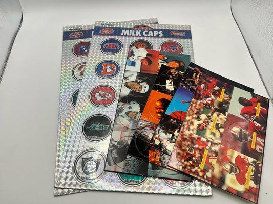 NFL sport caps milk caps 1993 sealed collectible 90s football VTG W More
