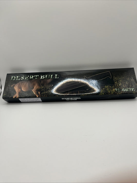 Dessert Bull 11.5” Fixed Blade W/Blood Groove Black Plastic Handle