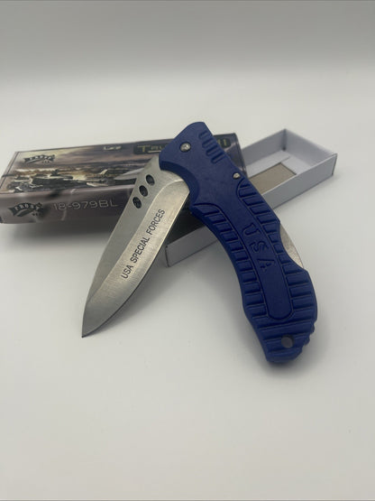 FROST CUTLERY TRUE BLUE II LOCKBACK KNIFE 18-979BL BRAND NEW FREE SHIPPING