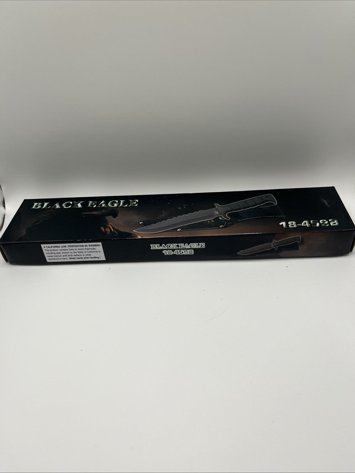 Black Eagle 18-459B Knife Frost USA Rambo Knife Black Blade With Nylon Sheath