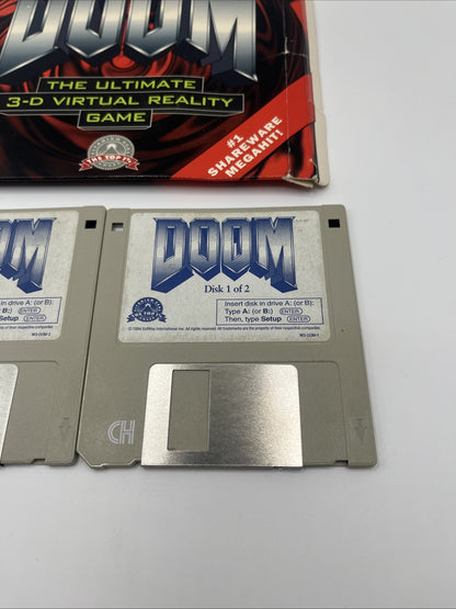 1994 Doom Ultimate 3D Virtual Reality Game Shareware (2) 3.5 Floppy Disks